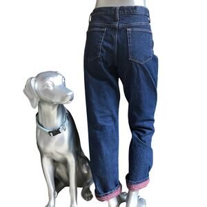 Cabela's Flannel Lined  Purple Plaid Jeans Women’s Size 12 R